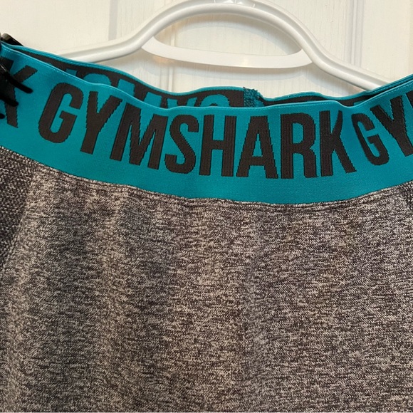 GYMSHARK FLEX - TIGHTS - WOMEN'S - CHARCOAL MARL/HYDRO TEAL/CHARCOAL size small - Picture 4 of 9